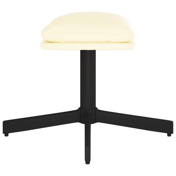 vidaXL Repose-pied Crème 60x60x36 cm Similicuir
