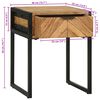 vidaXL Table de chevet avec tiroir Marron 40 x 35 x 50 cm