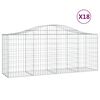 vidaXL Paniers &agrave; gabions arqu&eacute;s 18 pcs 200x50x80/100 cm Fer galvanis&eacute;