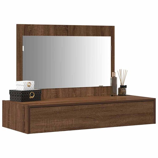 vidaXL Table de Toilette Marron 100 x 40 x 70 cm Bois d'ing&eacute;nierie