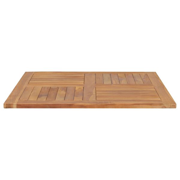 vidaXL Dessus de table Bois de teck solide Carr&eacute; 90x90x2,5 cm