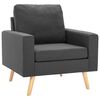 vidaXL Fauteuil gris fonc&eacute; tissu