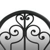 vidaXL Miroir de jardin Noir 100x45 cm Fer pour utilisation extérieure