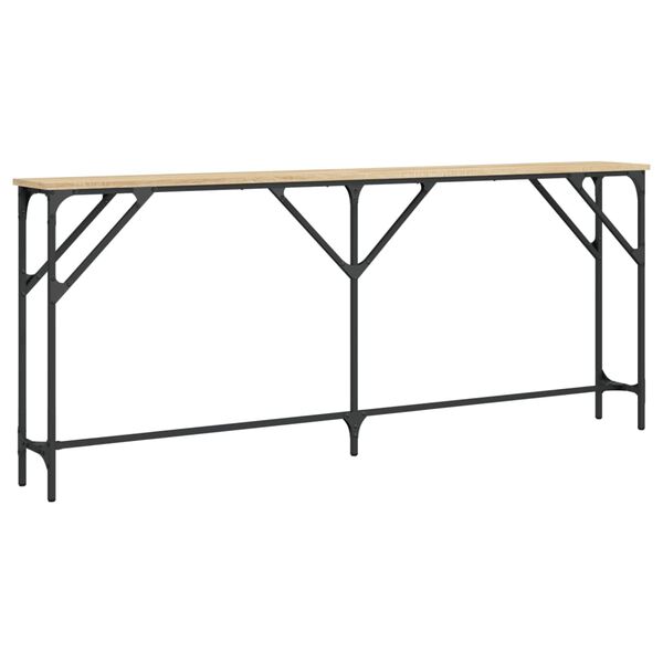 vidaXL Table console ch&ecirc;ne sonoma 180x23x75 cm bois d'ing&eacute;nierie