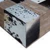 vidaXL Table basse Cuir de vache 60x60x36 cm