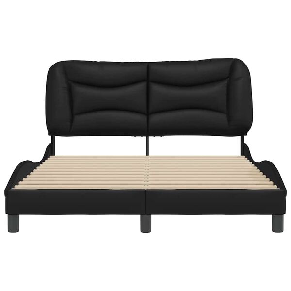 vidaXL Cadre de lit sans matelas Hvar noir 120x200 cm similicuir