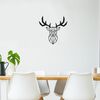 Homemania D&eacute;coration murale Cerf 51x51 cm Acier Noir
