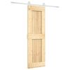 vidaXL Porte coulissante 70 x 210 cm Bois de pin massif (non trait&eacute;)