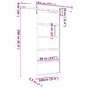 vidaXL Porte coulissante Marron 100 x 208 cm Bois de pin massif
