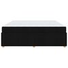 vidaXL Cadre de lit avec matelas Noir 200 x 200 cm tissu