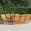 vidaXL Chaises de jardin pliantes lot de 8 61x67x90cm bois massif teck