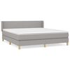 vidaXL Sommier &agrave; lattes de lit avec matelas Gris clair 160x200cm Tissu