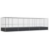 vidaXL Voli&egrave;re avec extension argent&eacute; 832x207x212 cm acier
