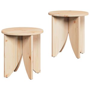 vidaXL Table basse 2 pc Naturel 41,5 x 41,5 x 44 cm