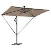 vidaXL Parasol Taupe 294 x 200 x 270 cm Polyester et Aluminium