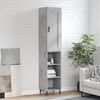vidaXL Buffet haut Gris b&eacute;ton 34,5x34x180 cm Bois d'ing&eacute;nierie