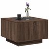 vidaXL Table basse avec LED chêne marron 60x60x40 cm bois d'ingénierie