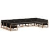 vidaXL Ensemble de canap&eacute;s d'ext&eacute;rieur 10 pc Naturel et noir