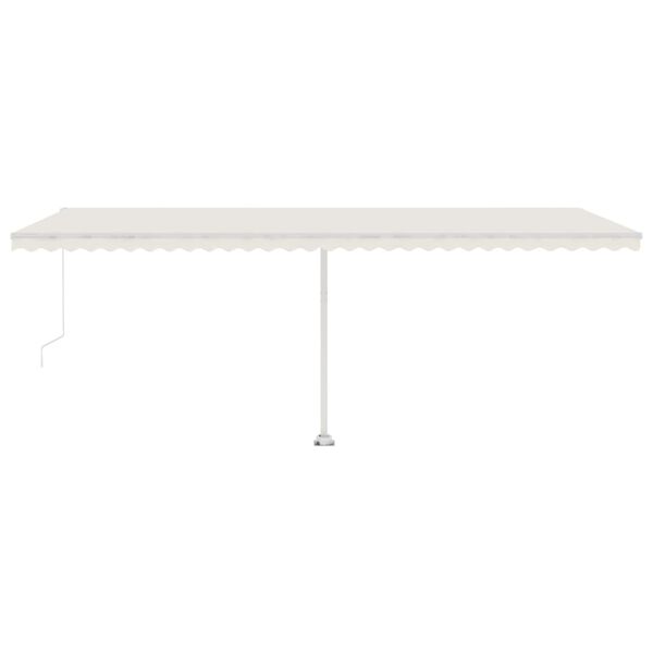 vidaXL Auvent manuel r&eacute;tractable sur pied 600x350 cm Cr&egrave;me