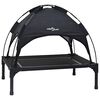 vidaXL Lit pour Chien Noir 63 x 49,5 x 60 cm Acier