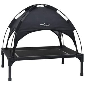 vidaXL Lit pour Chien 63 x 49,5 x 60 cm Acier Noir