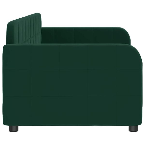 vidaXL Lit de repos sans matelas vert fonc&eacute; 80x200 cm velours