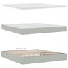 vidaXL Cadre de lit ottoman avec matelas gris clair 200x200 cm velours