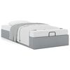 vidaXL Cadre de lit ottoman sans matelas gris clair 90x200 cm tissu