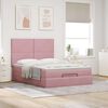 VidaXL Cadre de lit ottoman avec matelas rose 140x200 cm velours