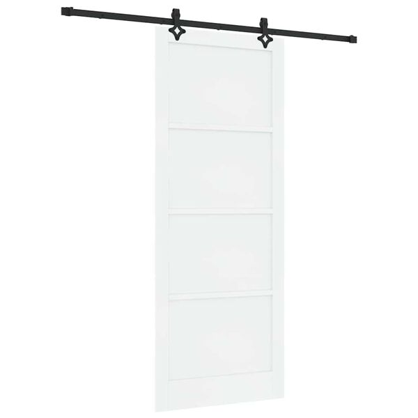 vidaXL Porte coulissante ORKDAL Blanc 93 x 232 cm Pin massif