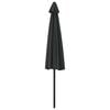 vidaXL Parasol de balcon avec mât en aluminium Noir 300x155x223cm Demi