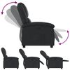vidaXL Fauteuil inclinable électrique noir cuir véritable