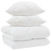 vidaXL Duvet d'hiver avec oreiller 3 pcs Blanc Microfibre