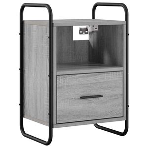 vidaXL Cabinet de chevet suspendu Sonoma gris 40 x 30 x 60 cm