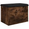 vidaXL Banc de rangement ch&ecirc;ne fum&eacute; 62x42x45 cm bois d'ing&eacute;nierie