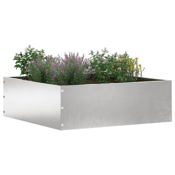 vidaXL Bordure de Pelouse Argent 40 x 40 x 13 cm Acier inoxydable