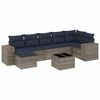 vidaXL Ensemble de canap&eacute; de jardin 8 pcs avec coussins gris r&eacute;sine tress&eacute;e