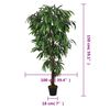 vidaXL Manguier artificiel 600 feuilles 150 cm vert