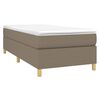 vidaXL Sommier &agrave; lattes de lit avec matelas Taupe 90x190 cm Tissu