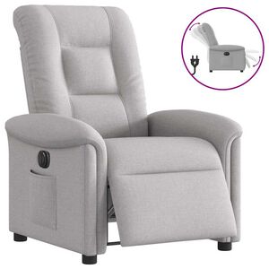 vidaXL Fauteuil inclinable &eacute;lectrique gris nuage tissu