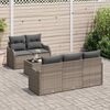 vidaXL Ensemble de canap&eacute; de jardin avec coussin 6 pcs Gris
