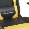 vidaXL Chaise de jeu de massage Noir et doré Similicuir