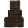 vidaXL Ensemble de serviettes de qualit&eacute; sup&eacute;rieure SOLUND 8pcs marron