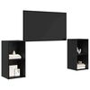 vidaXL Ensemble meuble TV 2 pcs Chêne noir 72 x 35 x 36,5 cm