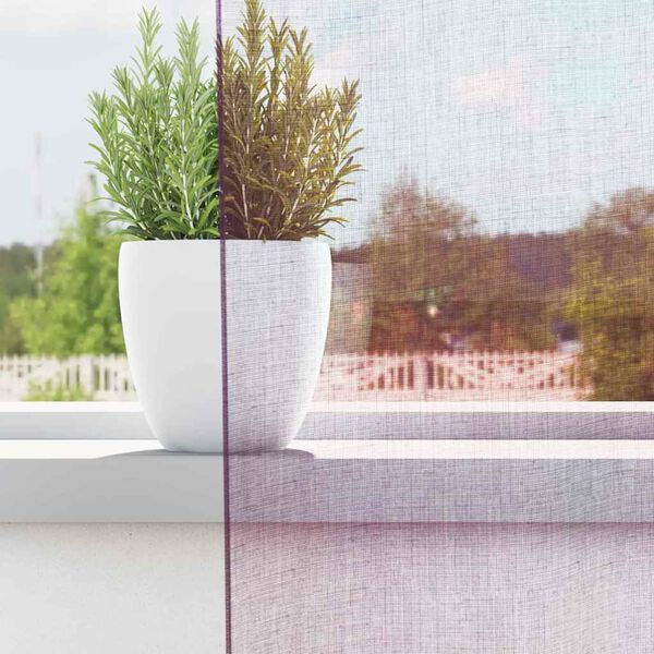 vidaXL Rideaux en voile avec boucles 2 pcs violet 140x225 cm