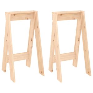 vidaXL Tabourets lot de 2 40x40x75 cm bois massif de pin