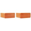 vidaXL Table de chevet 2 pc Brun cire 39 x 34 x 16,5 cm
