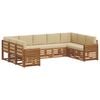 vidaXL Ensemble de canap&eacute;s d'ext&eacute;rieur 9 pc Naturel et Beige