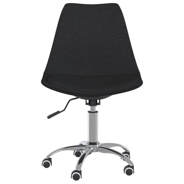 vidaXL Chaise pivotante de bureau Noir Tissu