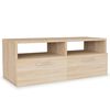 vidaXL Meuble TV Bois d&rsquo;ing&eacute;nierie 95x35x36 cm Ch&ecirc;ne
